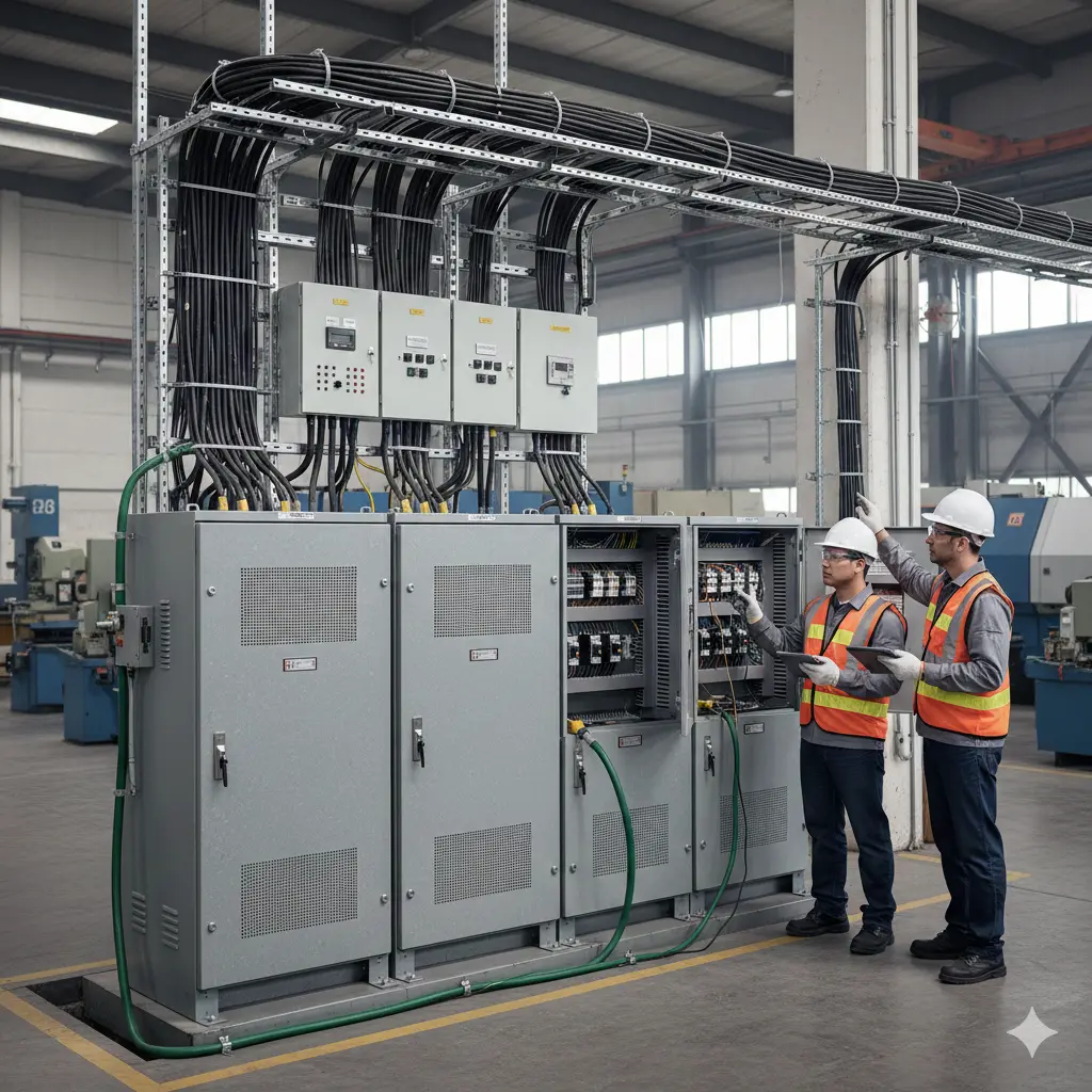 Industrial LT & HT Panel Installation at manufacturing facility